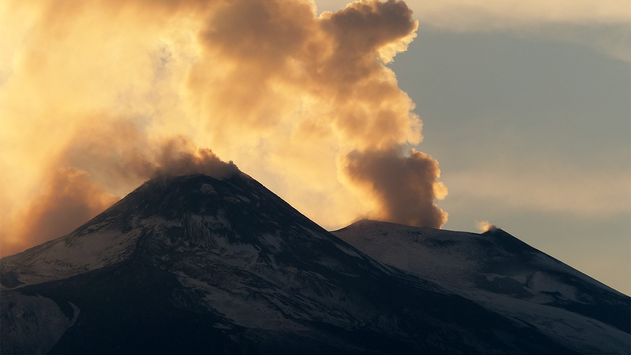 Sicily Volcano Etna Eruption Activity